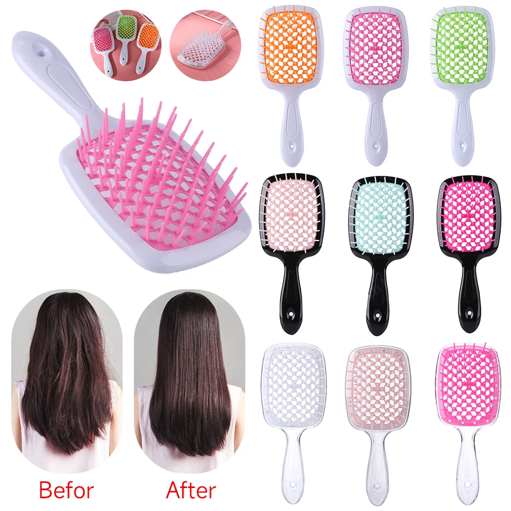 1PC Scalp Massage Wide Teeth Air Cushion Combs Hollowing Out Home Salon DIY Combs Salon Professional Hairdressing tools