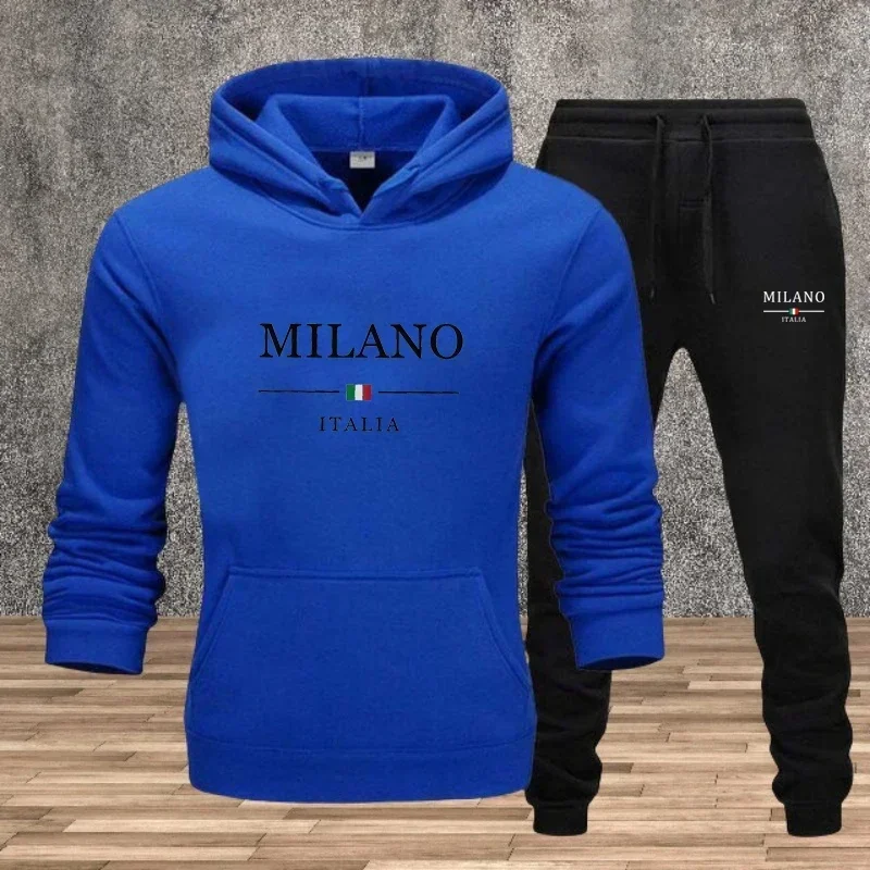 The 2025 Autumn New Men's and Women's Fashion Casual Sportswear, Outdoor Fitness Jogging Hoodie, Hoodie + Long Pants Set