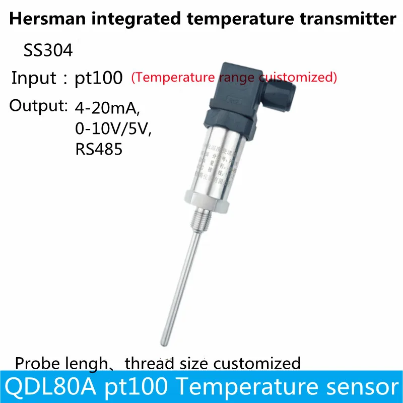 Imagem -03 - Sensor de Temperatura Transmissor Transdutor de Temperatura Rtd Pt100 420ma 010v Rs485