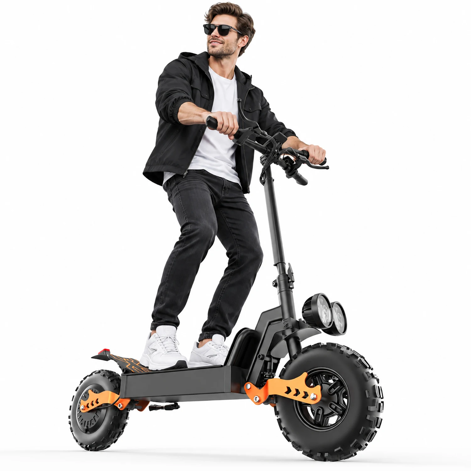 Misodo GT28 Foldable Off-Road Electric Scooter for Adults, 2400W Peak Motor, Up to 30 MPH, 45 Miles Range, 48V 25Ah Battery, 11
