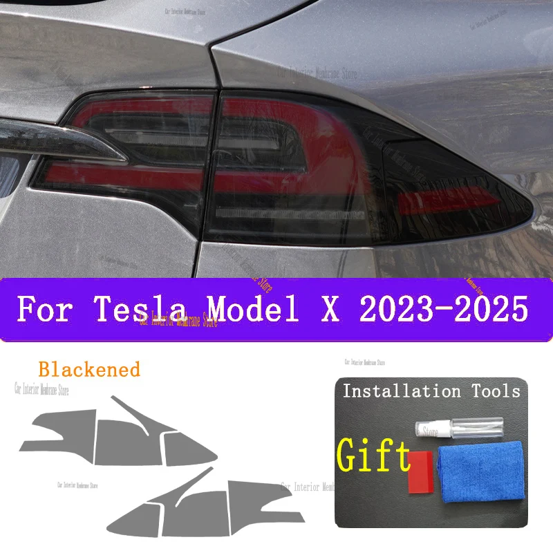 

For Tesla Model X（2023-2025） Car Exterior Headlight Anti-scratch Front Lamp Tint TPU Protective Film Cover Repair Accessories