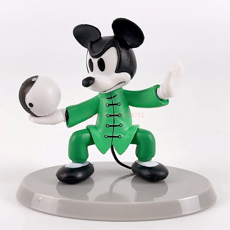 Coffret mystère de dessin animé Kung Fu, figurines de collection Tai Chi Mickey et Minnie, décor d'anime de boîte aveugle pour les fans (modèle en Pvc 9 pièces)