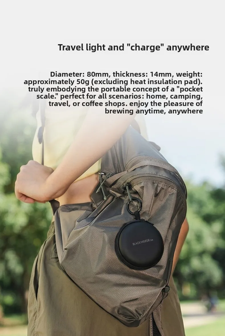 TIMEMORE Black Mirror Dot Smart Coffee Electronic Scale APP Interconnection Bluetooth Connected Barista No‑Screen Digital Scales