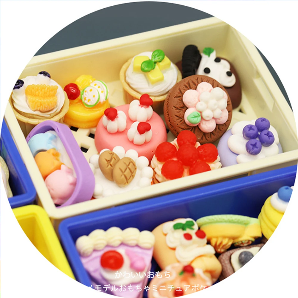 Carino 1/12 miniatura casa delle bambole cornice di simulazione torta supermercato fingere di giocare Mini pane frutta accessori alimentari modalità cucina giocattolo