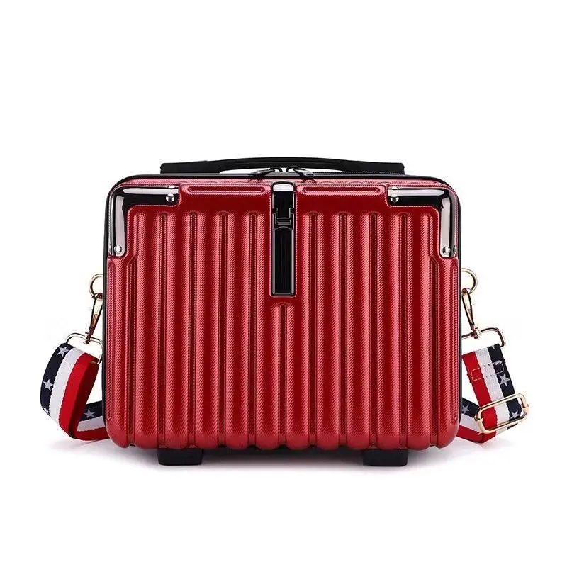 Portable Luggage 14 Inch Small Lightweight Suitcase Toiletry Storage Bag Makeup Case