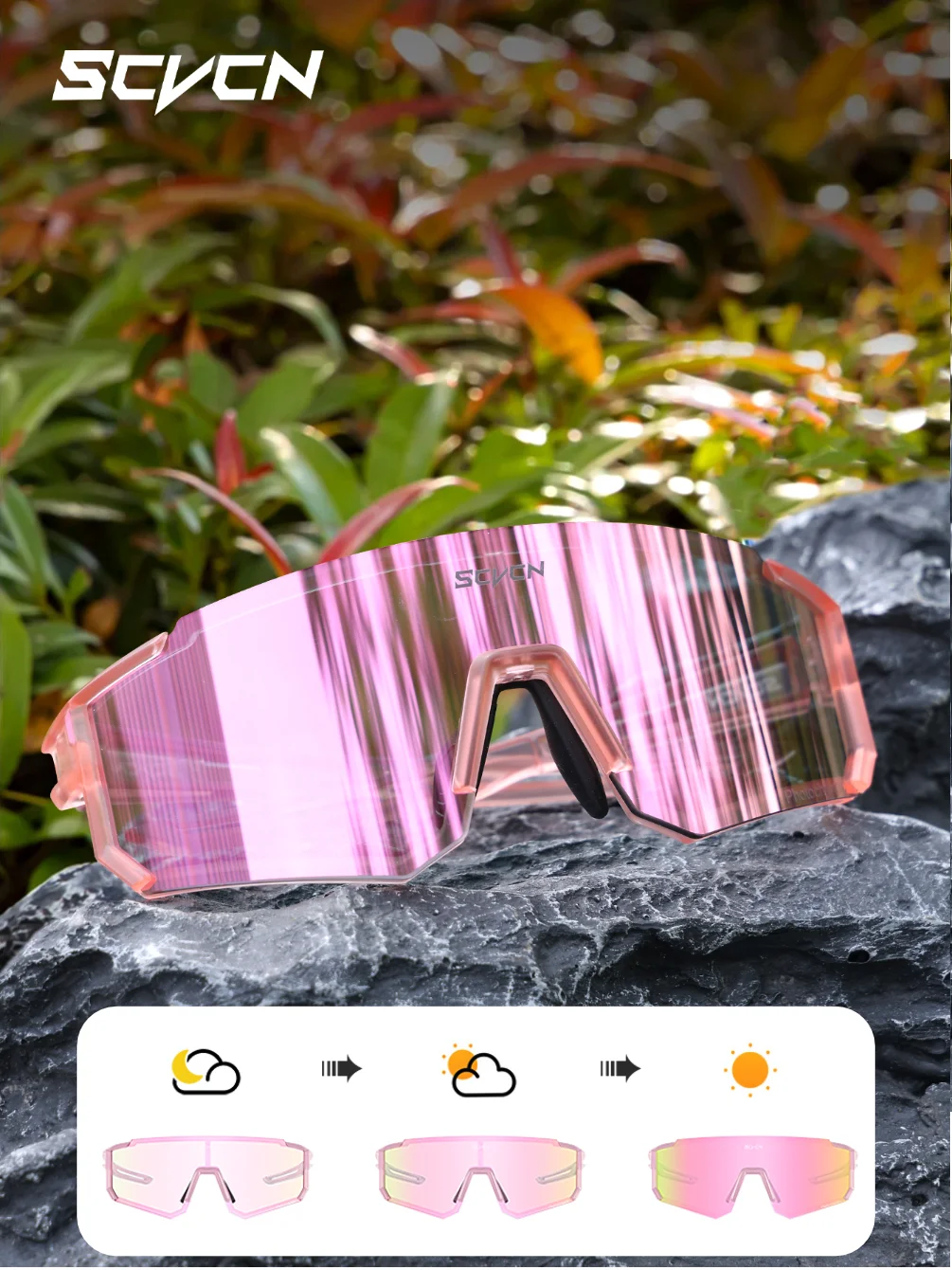 AliExpress SCVCN Color Photochromic Sunglasses Women Cycling Glasses Outdoor Cycling Road Mountain Bike Glasses Men Casual Hiking Windproof