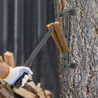Manual Wood Log Splitter Wood Kindling Splitting Wall Mounted Firewood Splitter for Backyard Woodpile Blade Length 40.5cm
