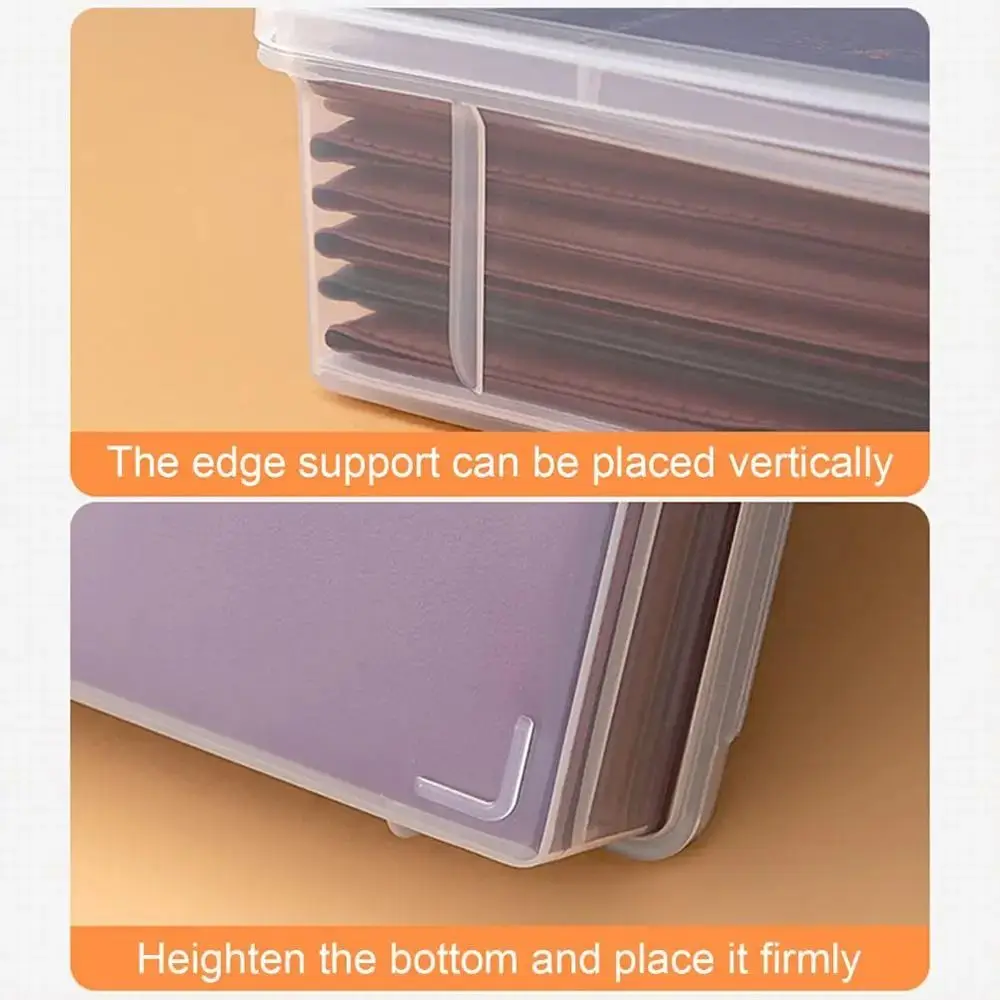 1Pcs School Home Office Supplies Document Storage Container Multifunctional Transparent A4 A5 File Organizer Large Capacity view 4