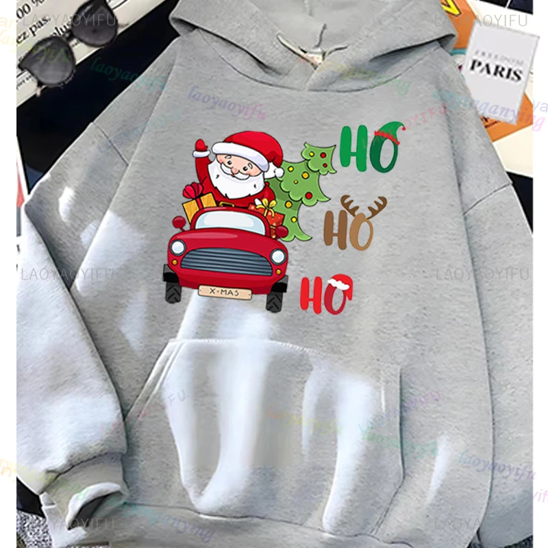 Funny Father Christmas Graphic Pattern Hoodies Casual Men Women Sweatshirts Long Sleeve Shirt Coats Autumn Winter Streetwear