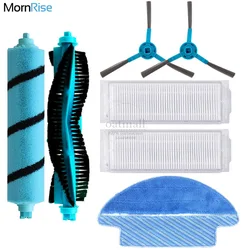 For Cecotec Conga 3490 Spare Parts Vacuum Cleaner Accessories Replacement Kit Central Side Brush Mop Cloth Rags HEPA Filter