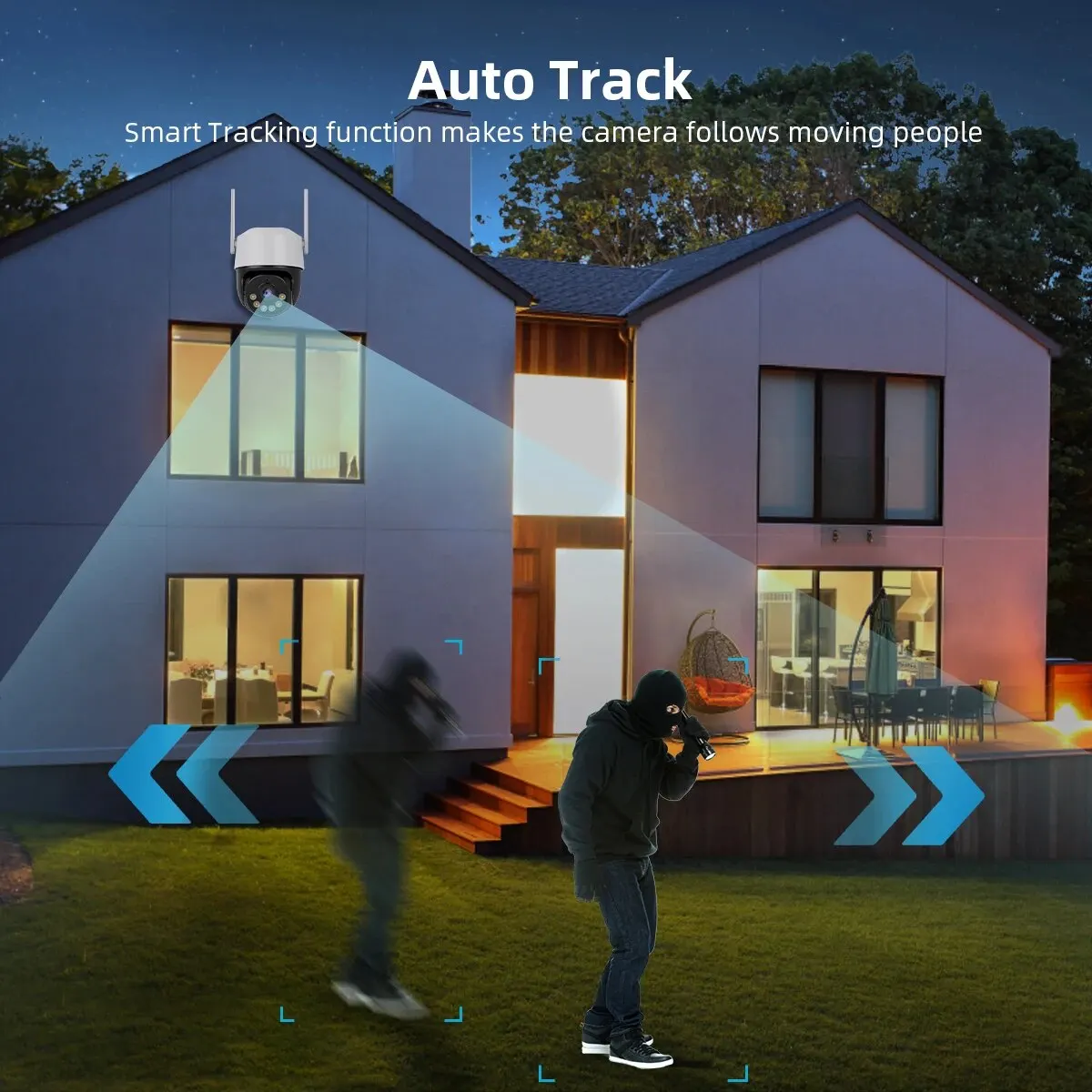 4MP IP Camera Speed Dome Auto Tracking PTZ Camera 1080P Smart Home Outdoor Wireless WIFI Camera Surveillance Monitor ICsee