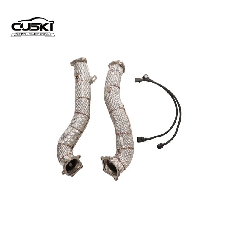 

Exhaust pipe for Audi RS7 RS6 C7 4.0T 2013-2018 Free Flowing Downpipe performance Downspout Exhaust Car Exhaust Power Upgrade