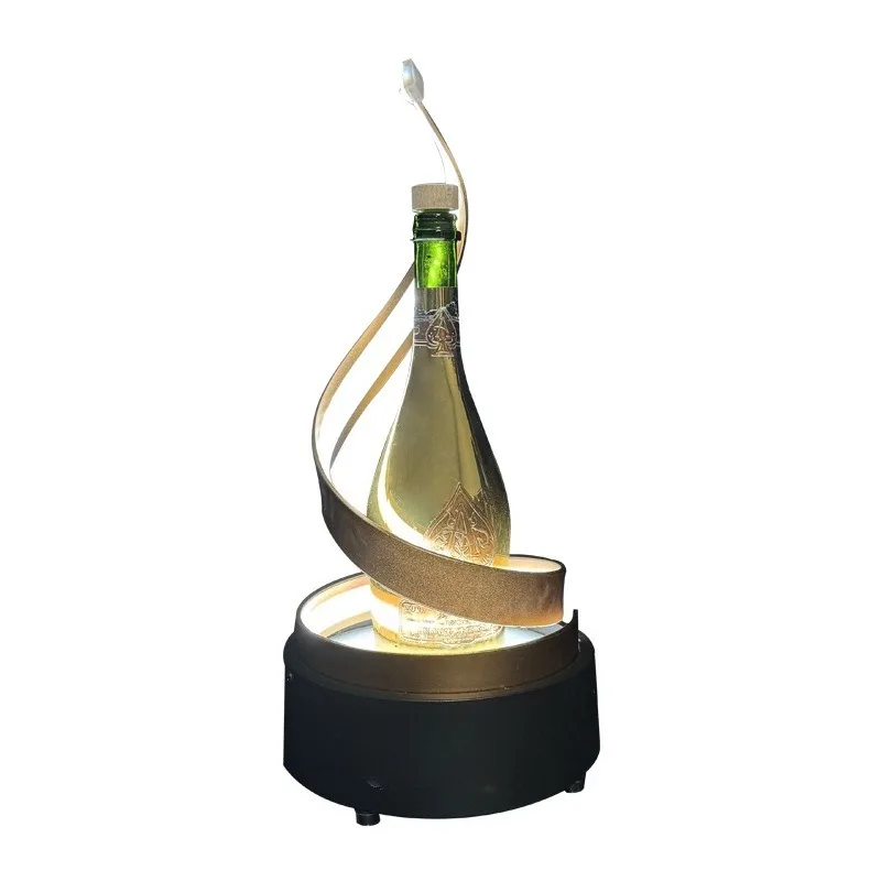 

Spiral wine base, colorful champagne base, foreign wine display stand, creative wine set ornament