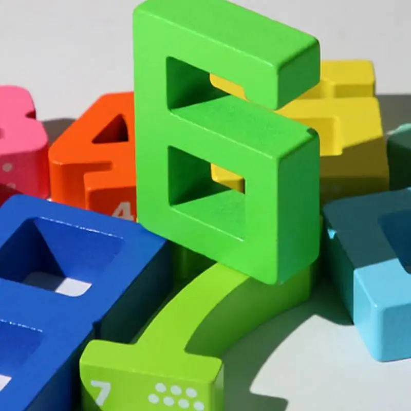 1-10 숫자 나무 빌딩 블록 미세 운동 기술을 위한 학습 활동 3세 이상 어린이를 위한 장난감 계산
