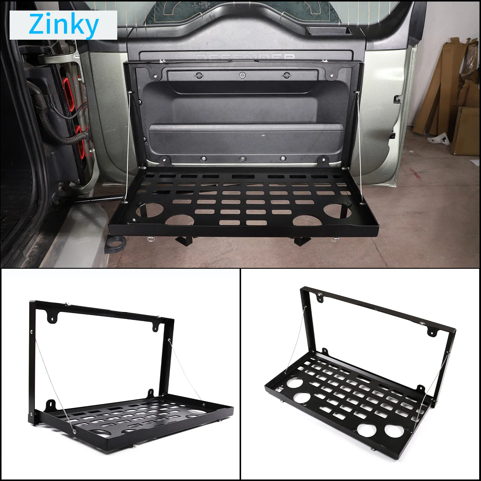 

Car Tailgate Luggage Carrier Folding Storage Shelf Tailgate Table for Land Rover Defender 90 110 130 2004-2022 Modification Part