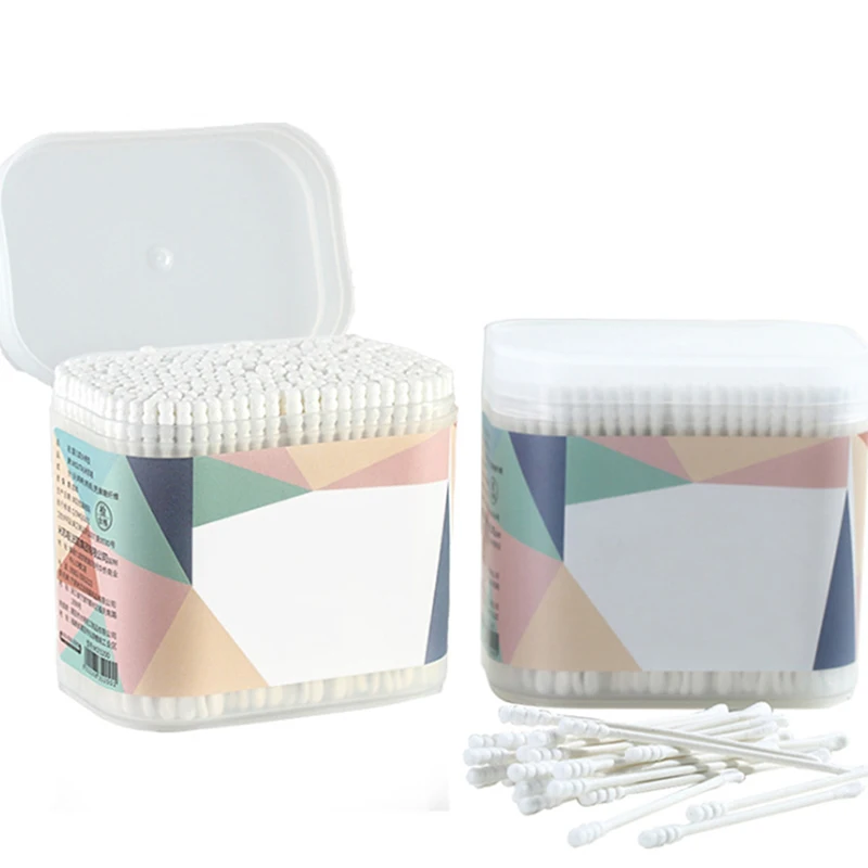 400 Pcs Fine Paper Stick Double Screw Cotton Swab Baby Safety Cotton Buds Baby Clean Ears Health Tampons Paper Sticks