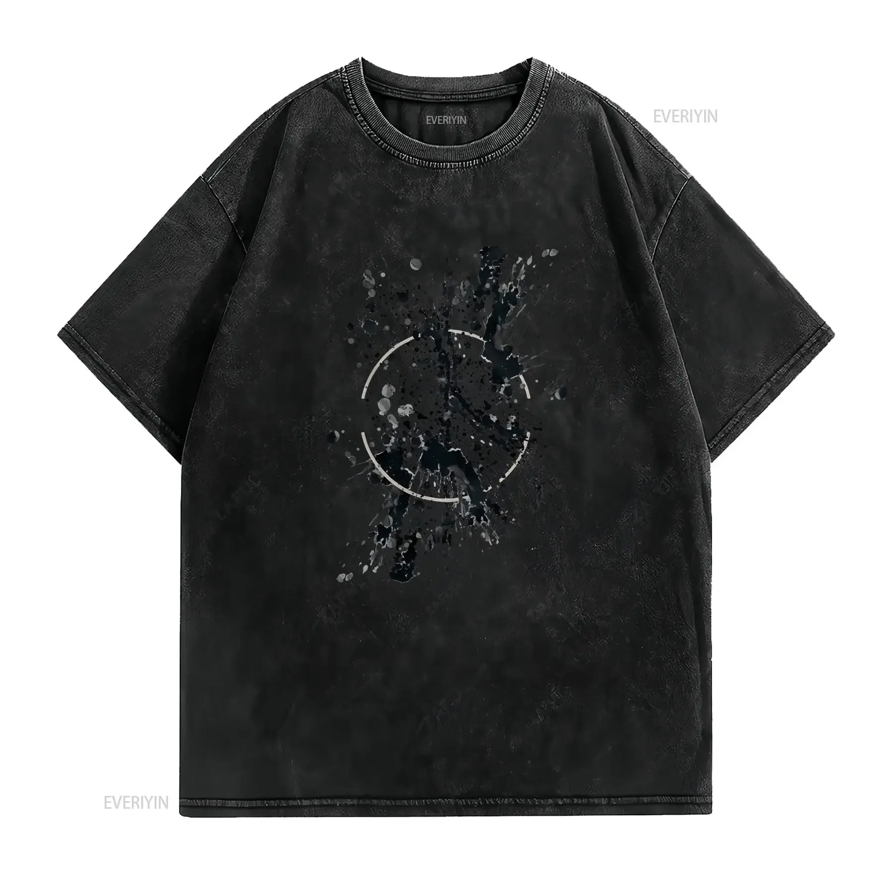 Jackson Pollock Untitled 1951 Artwork T shirt vintage Washed homme Comfortable Slightly fashion Soft Versatile graphic