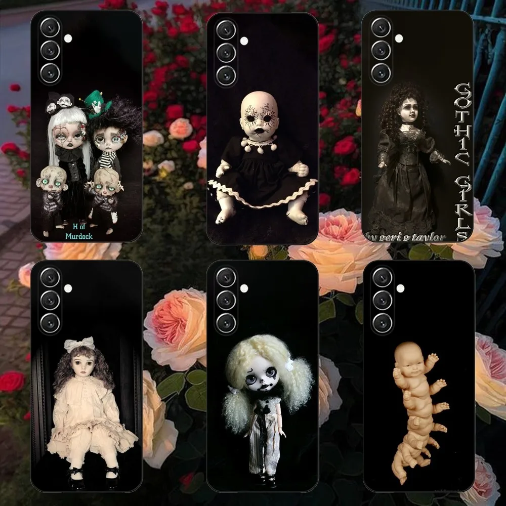 Krajews Creepy Dolls coque  Phone Case For Samsung Galaxy A13,A21s,A22,A31,A32,A52,A53,A71,A80,A91 Soft Black Cover