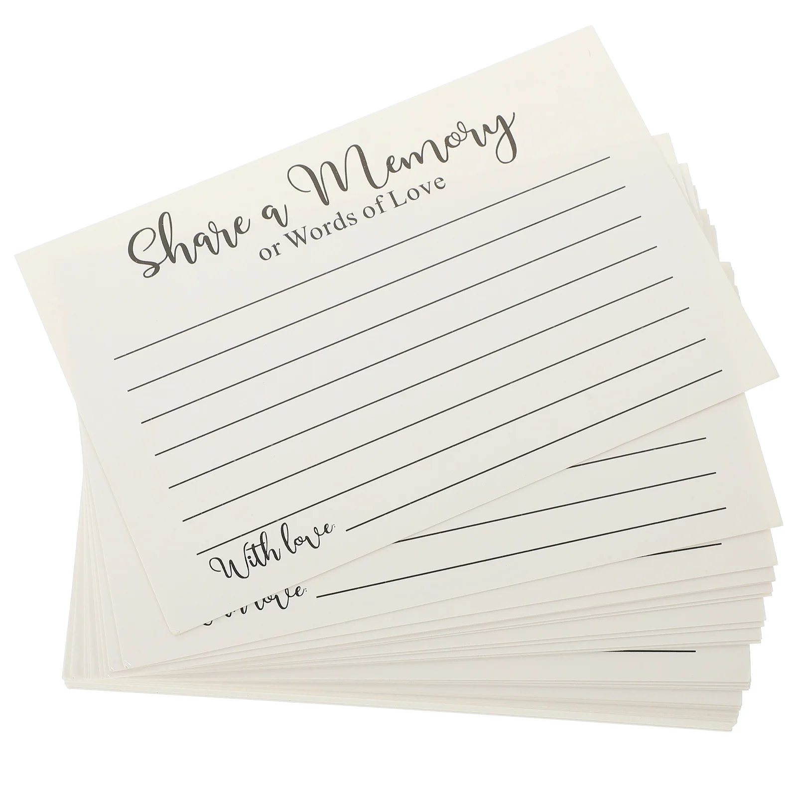 

Funeral Memory Cards Message 1 Pack/50 Sheets Greeting Bride Life Celebration Gift