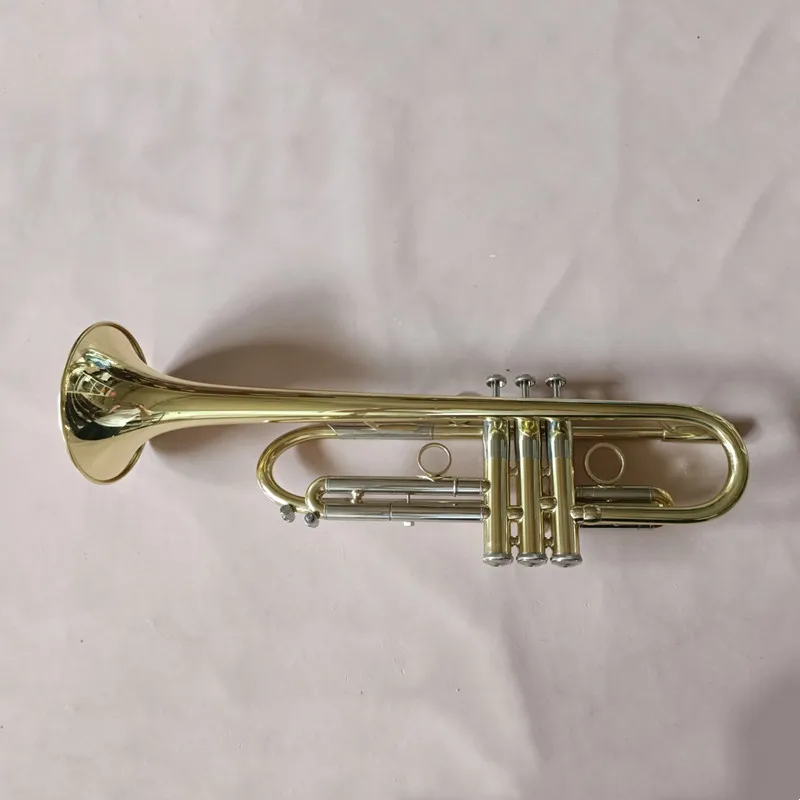 New Arrival Bb Trumpet High Quality Gold Lacquer Silver Plated Trumpet Brass Musical Instruments Composite Type Trumpet