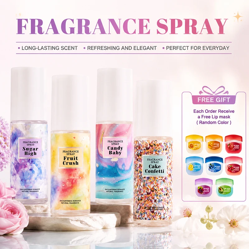 Fragrance Spray 80ml Body Mist Perfume Long Lasting Scent Sweet Floral Fruity Fragrance  Daily Use For Women Men Travel Office Party Dating