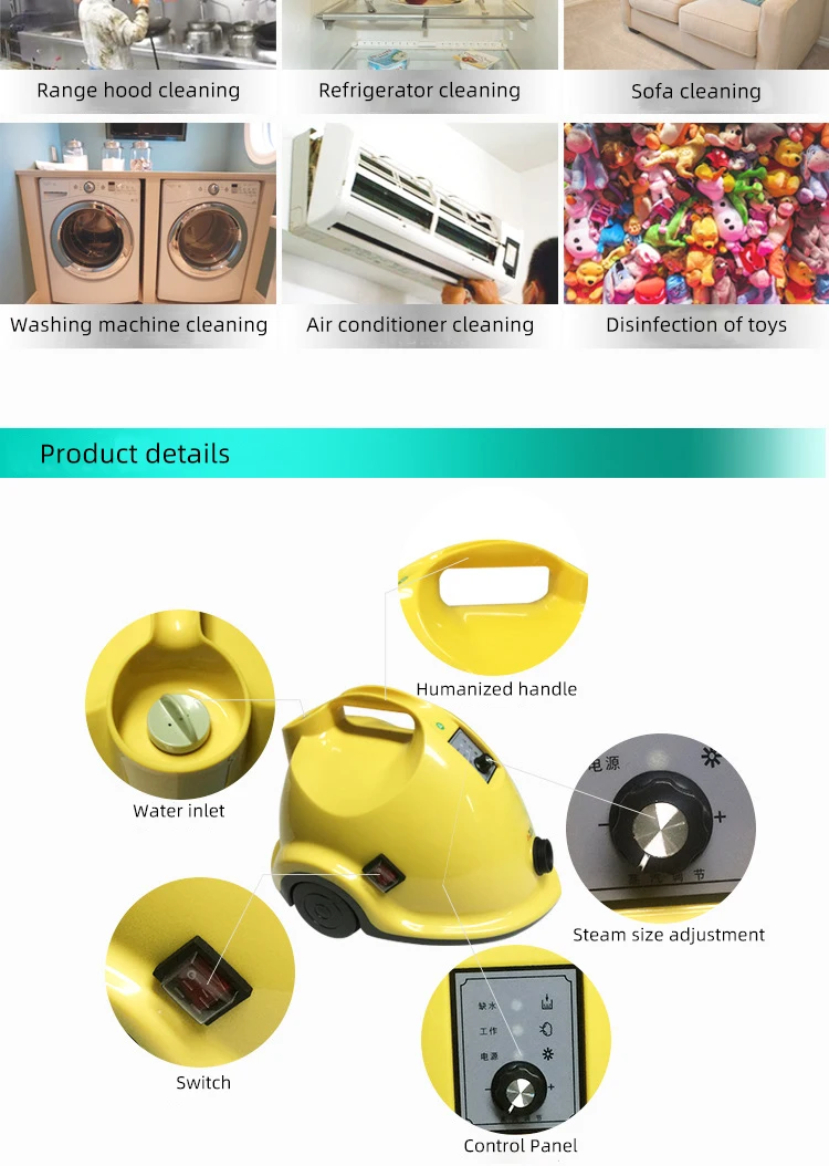 Car Detailing Steam Cleaner Water Tank Portable Electric Steam Cleaner for Car Wash