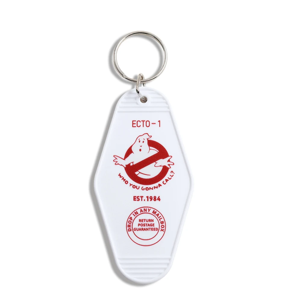 LLavero de Who You Gonna Call, llavero periférico de película de aventura de fantasía, colgante de ECTO-1 de Nueva York, decorativo divertido