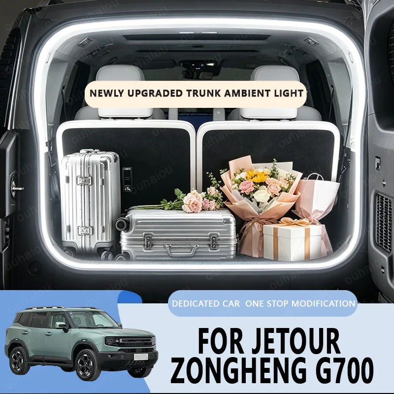 

FOR JETOUR ZONGHENG G700 trunk light modification light Atmosphere lights White warm white Rear Trunk LED Light Bar