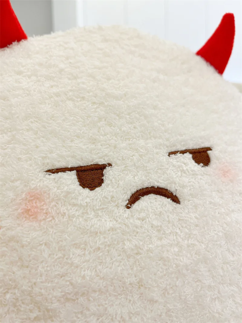 40CM Funny Ghost Plush Pillow Toy - Cute Anime Cartoon Devil Demon Doll Stuffed Hand Warm for Christmas And Halloween Home Decor