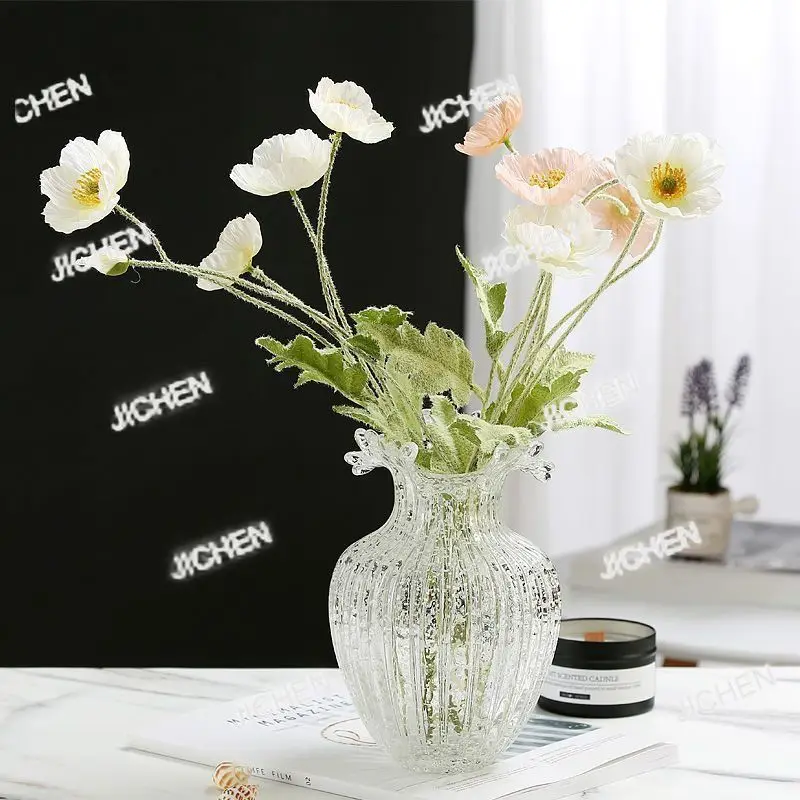 

ZQT креативная светящаяся стеклянная ваза, красивая легкая роскошная гидропонная посуда для воды, украшение для гостиной