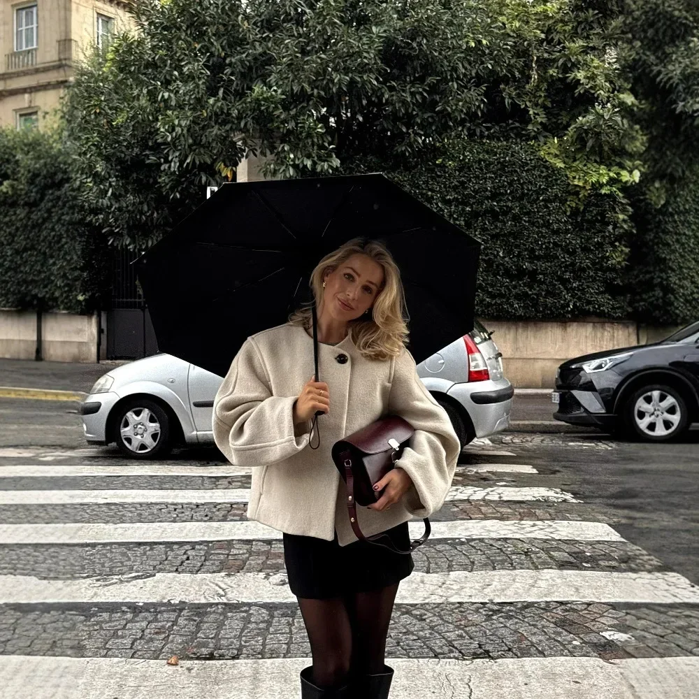 

Winter Thickened Warm Women's Coat Woolen Short Jacket Fashion Elegant Ladies Street Outerwear