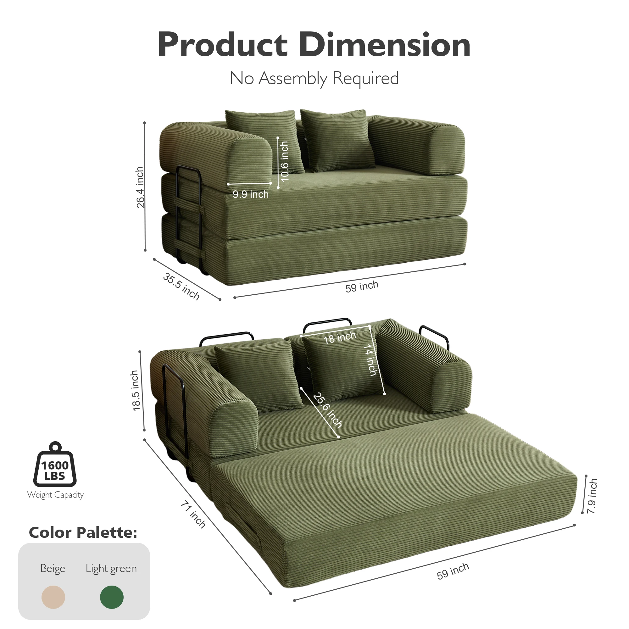 Thumbnail 2 - #44 Highest Rated Convertible Sofa Beds to Buy in 2026