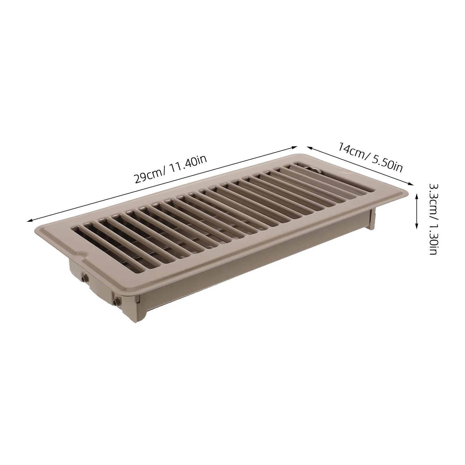 Floor Vent Cover Metal 4x10 Conditioner Register Replacement Walkable Grille Vent Dark Brown Metal Vents - view 2