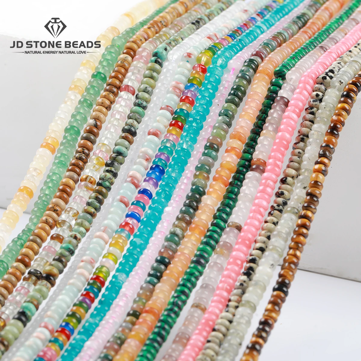 

4x2mm Natural Snake Skin Stone Abacus Shape Bead Flat Loose Spacer Bead For Jewelry Making DIY Bracelet Necklace Accessories