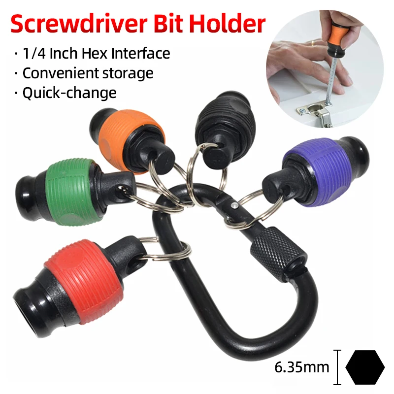 Screwdriver Bit Holder Keychain Extension Bar 1/4\