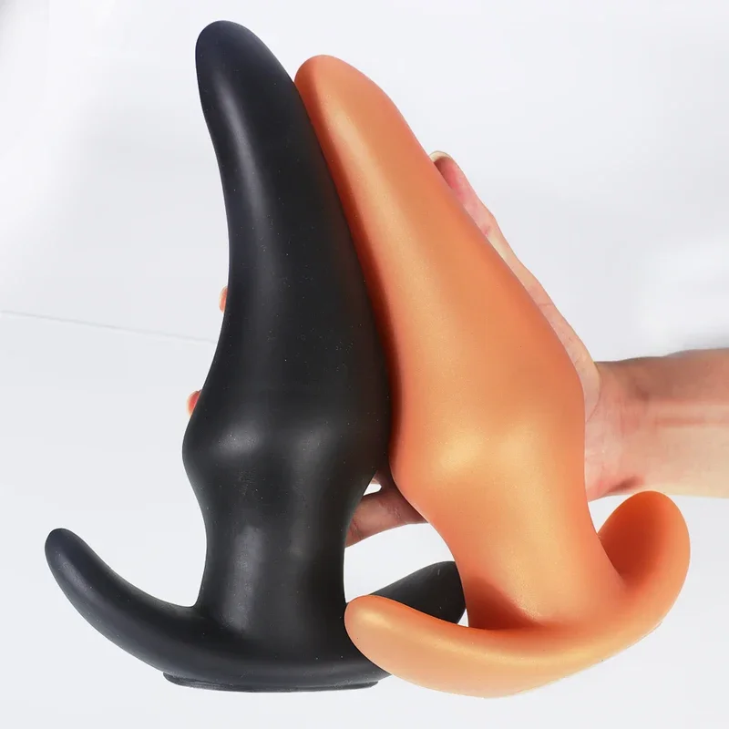 Wearable Anti Drop Soft Plugs Prostate Massage Liquid Silicone Huge Anal Training Comfortable To Wear Butt Plug