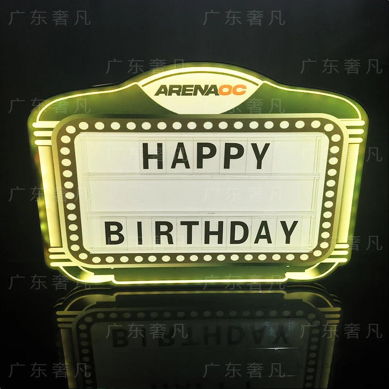 Light-Up Handheld Birthday SignLEDLighted Sign Set Letter Signs for BarsKTVAtmosphere props billboard