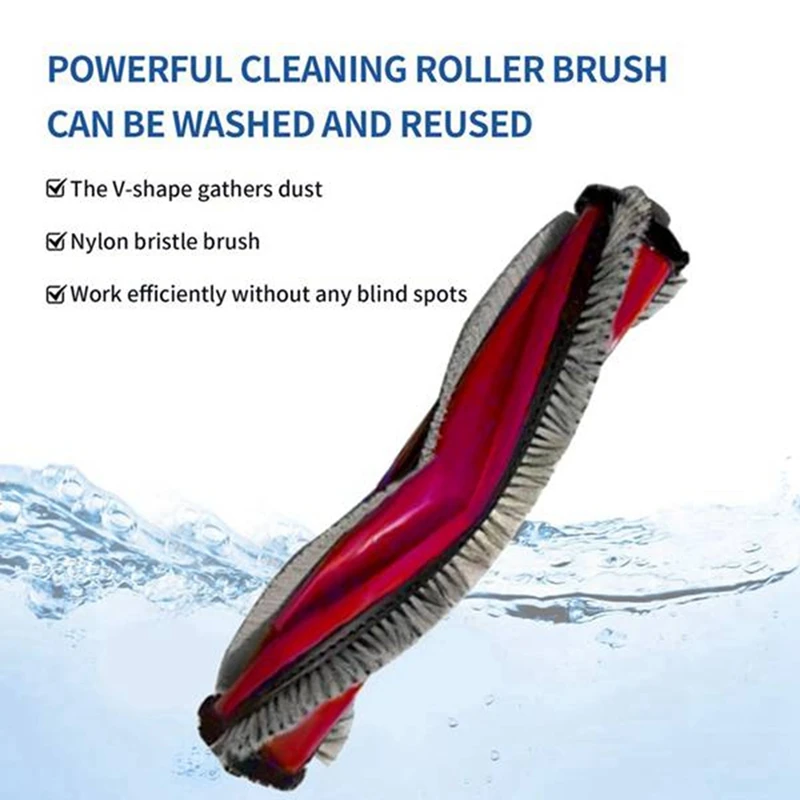 1PCS Washable Main Brush For Ecovacs Yeedi M12 PRO+ Robot Vacuum Cleaner Replacement Spare Parts Roller Brush