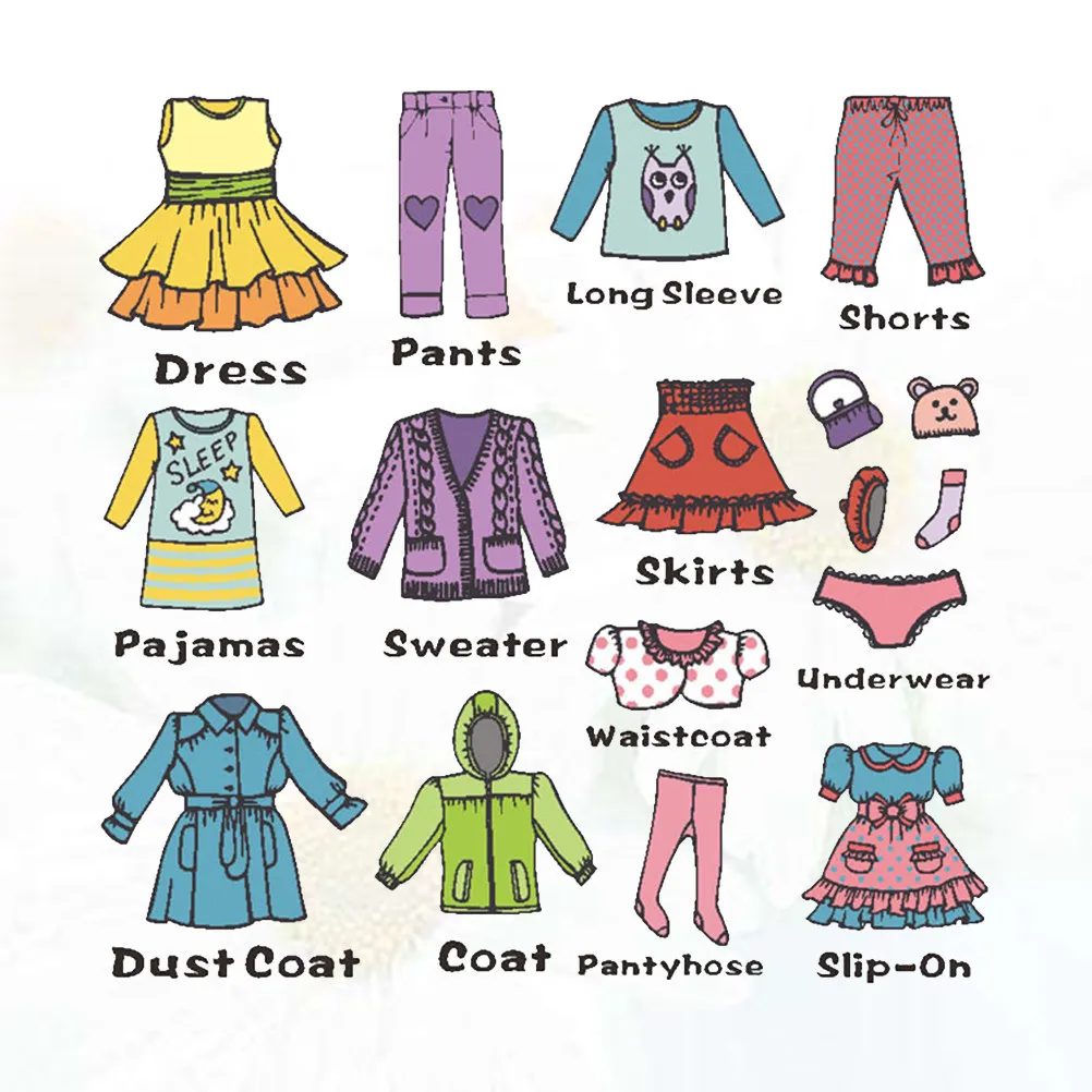 

1 Sheet Clothes Classification Sticker for Wardrobe Organization Easy Peel and Stick Removable Clothing Label Decal for Girls