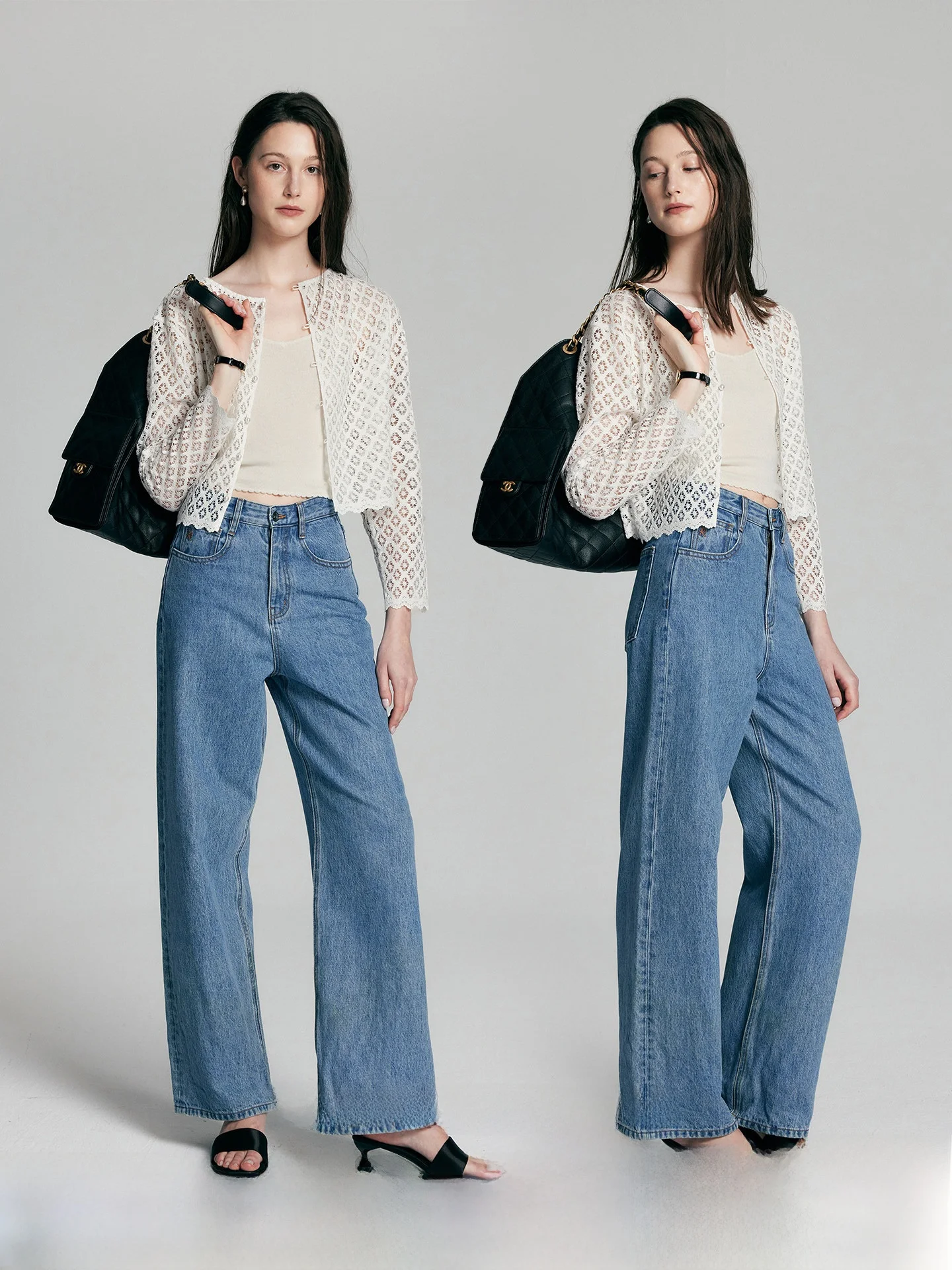 

SMORE RIVERS Повседневные хлопковые джинсовые брюки в стиле ретро для женщин, приталенный крой, модная весенняя коллекция