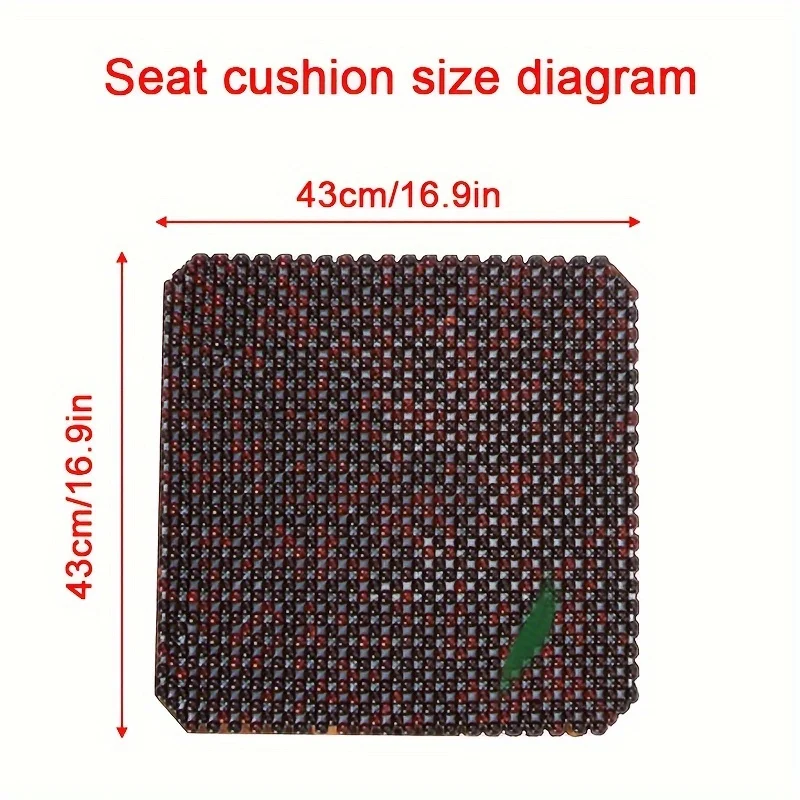 1 Seat Wooden Car Seat Cover, Breathable Automotive Front Seat Cushion, Vehicle Seat Safeguard-4 Seasons Universal Size Car Acce
