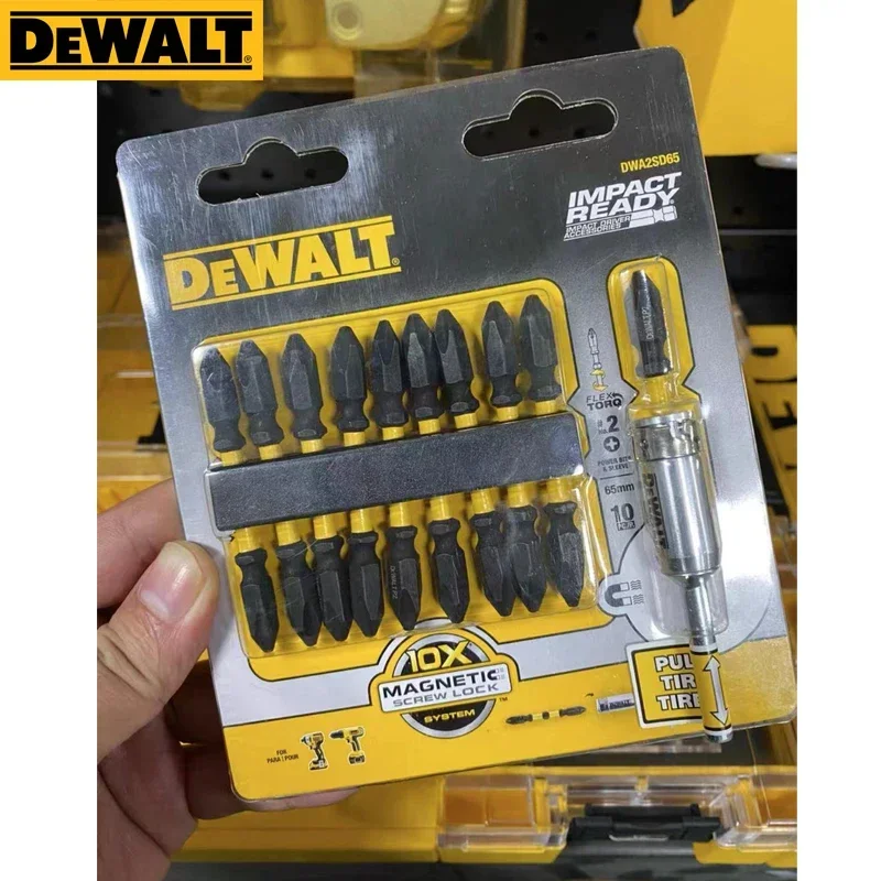 DEWALT Trapano a batteria Punte da trapano per avvitatore a percussione Punta di torsione 10x65mm con magnetizzatore da 13mm Accessori per