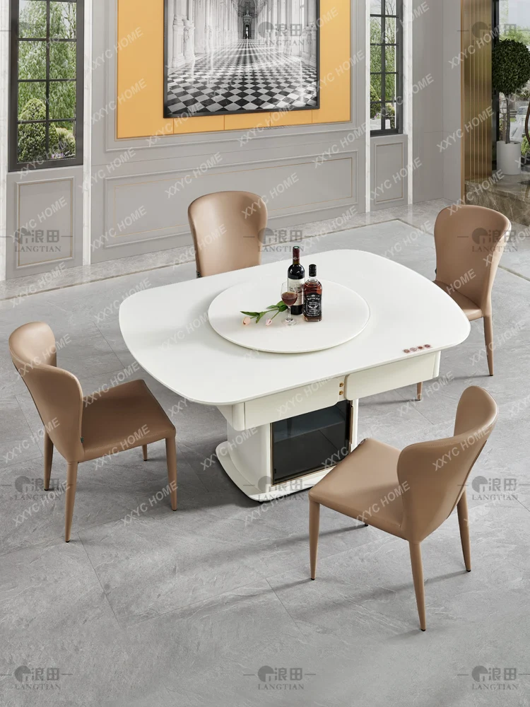 Mahjong Machine Dining Table Dual-Use High-Grade Solid Wood Multi-Functional Double-Use Mahjong Table Dining Table Machine Linen