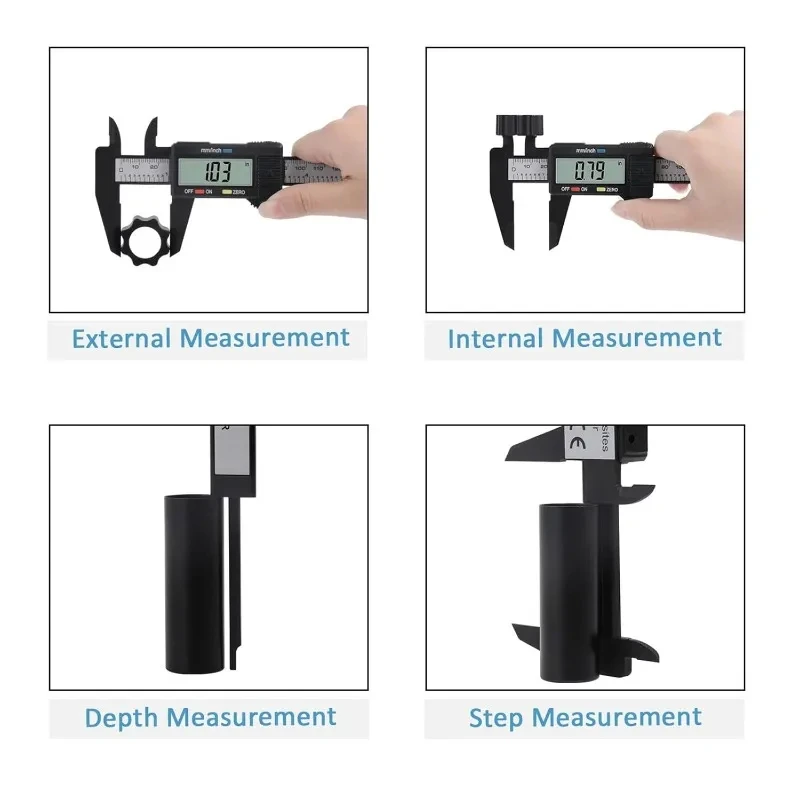1PC 150mm Plastic Digital Vernier Caliper Digital Display Caliper Mini Text Play Caliper Student Vernier Ruler Measuring Tool gallery 4