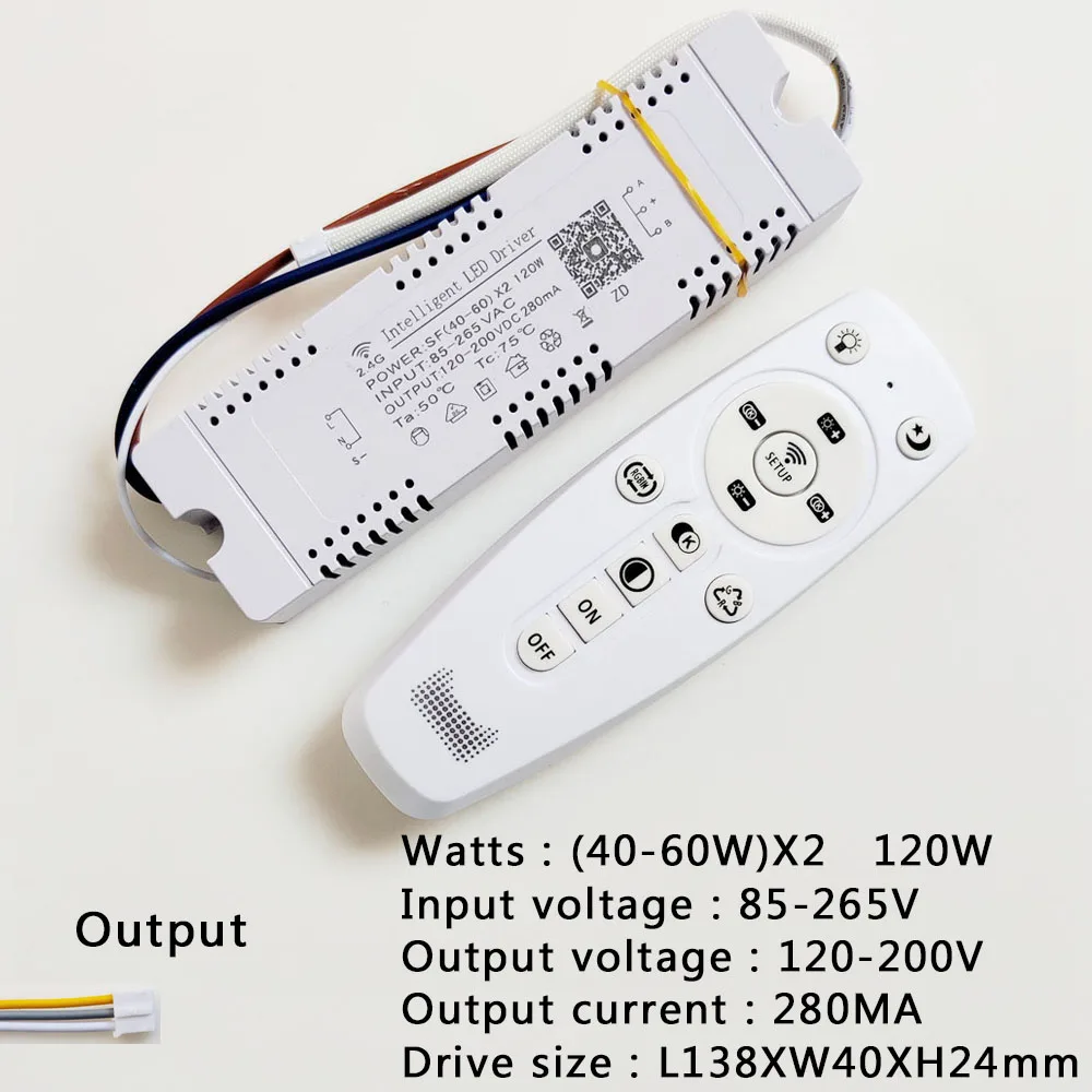 AC85-265V RF 2.4G Remote Palette Drive Phone APP Control LED Driver 12W-160W Lighting Transformer For Dual Colors Lamps