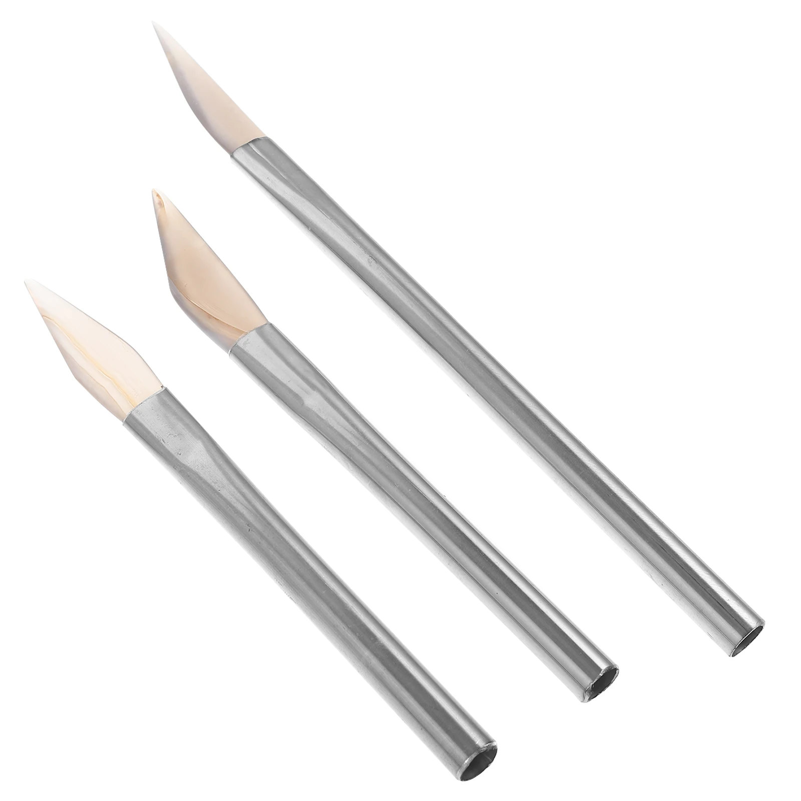 

3pcs Burnishing Tools Smooth Polishing Jewelry Making Stainless Steel Jewelry Polishing Tool With Handle Handle Design For Gold