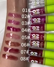 ลิปกลอสให้ความชุ่มชื้น 8 โทน ลิปกลอสน้ํามันส่องสว่าง ลิปกลอสของเหลวโปร่งใส ลิปกลอสธรรมชาติเพิ่มความชุ่มชื้น