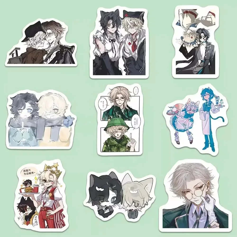 70 pçs anime jogo identidade v q-versão adesivos decorar desktop skates bicicletas capacetes da motocicleta garrafas de água telefone