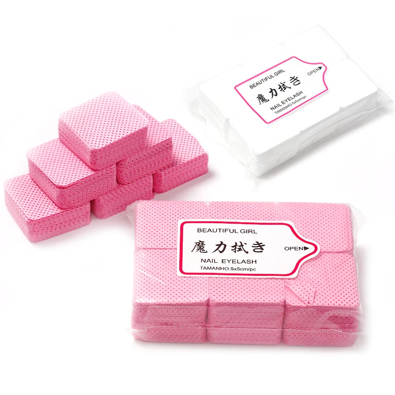 600 Pcs White Nail Soft Wipes Cleaner Paper Pad Polish Remover Cotton UV Gel Tips Cleaning Cotton Pads Manicure Tools For Nails