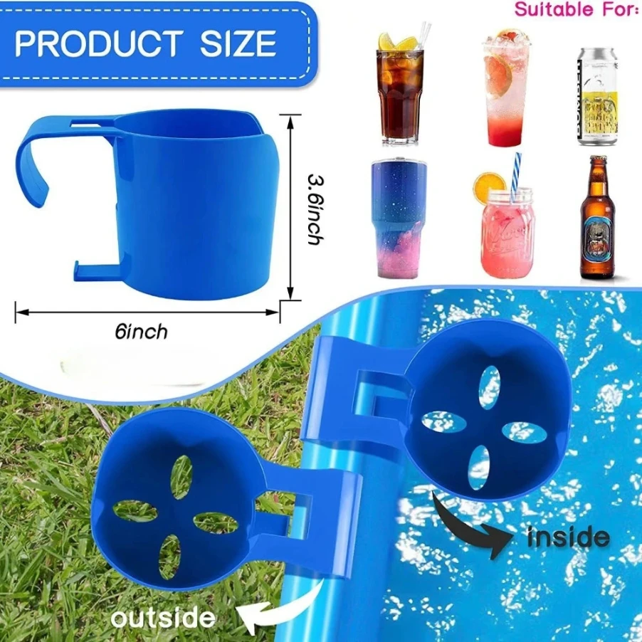 

1PC New Hook Portable Outdoor Pool Cup Holder Punch-free Beer Beverage Holder Can Hold A Variety of Items Bathroom Accessories